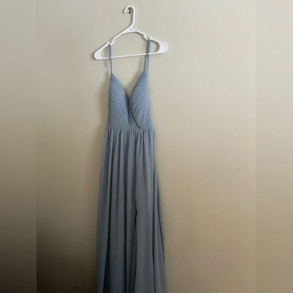 Azazie A2 Dusty Blue Dress - Picture 2 of 6